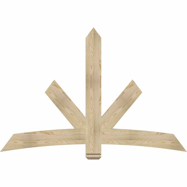 Ekena Millwork Alberta Rough Sawn Timber Gable Bracket, Douglas Fir, 72"W x 48"H x 2"D x 6"F, 16/12 Pitch GBW072X48X0206ALB00RDF - main